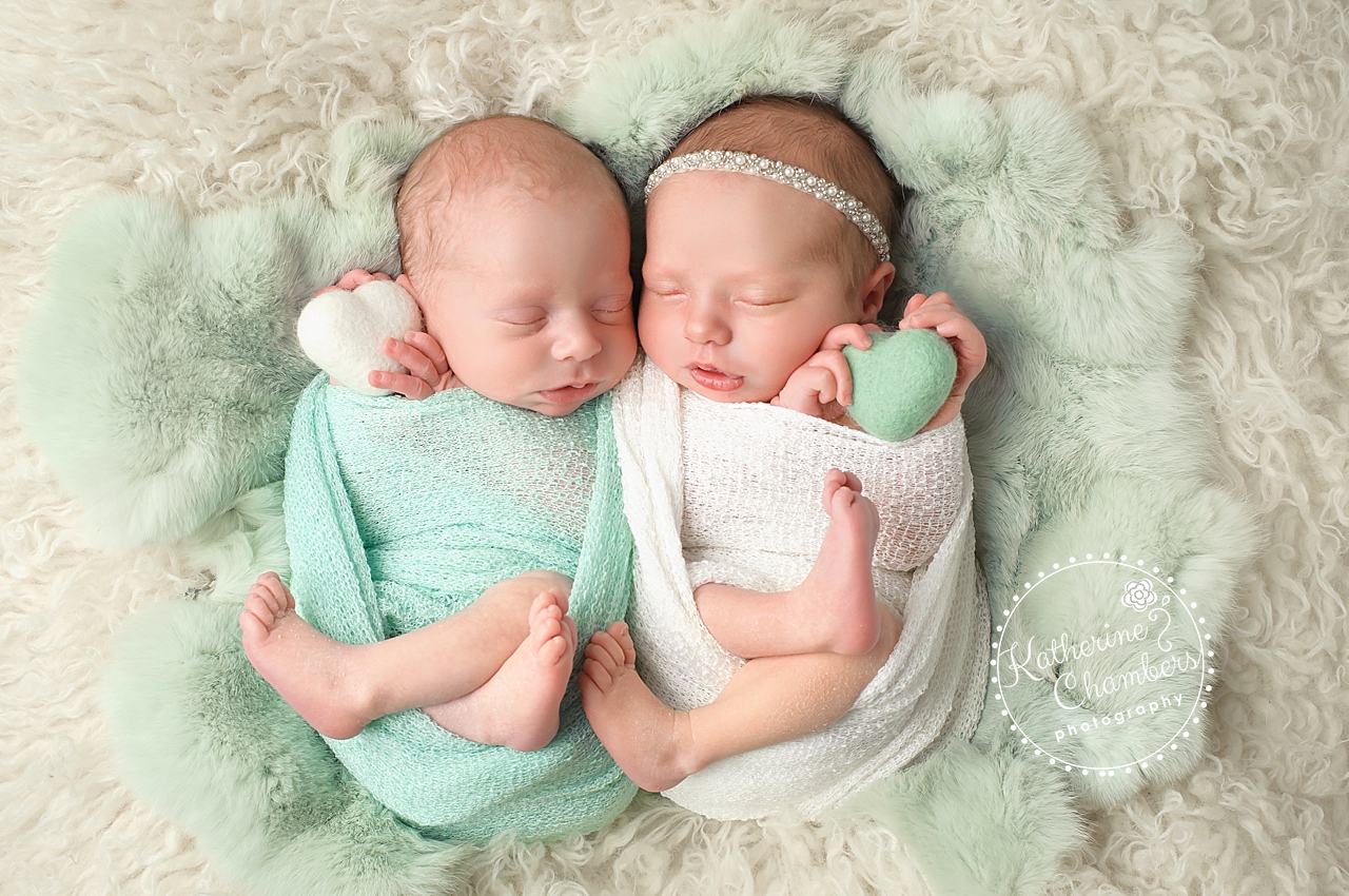 Boy/Girl Twins, Cleveland Newborn Photographer, Newborn Twin Posing