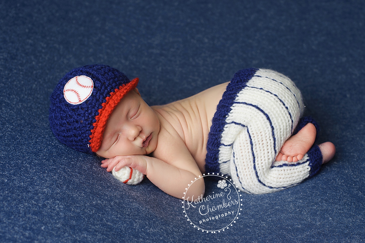Newborn Baseball Outfit, Cleveland Indians Newborn, Photography Studios in Cleveland Ohio