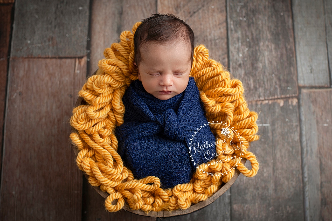 Newborn Photo Props, Baby in a Bucket, Cleveland Newborn Photographer