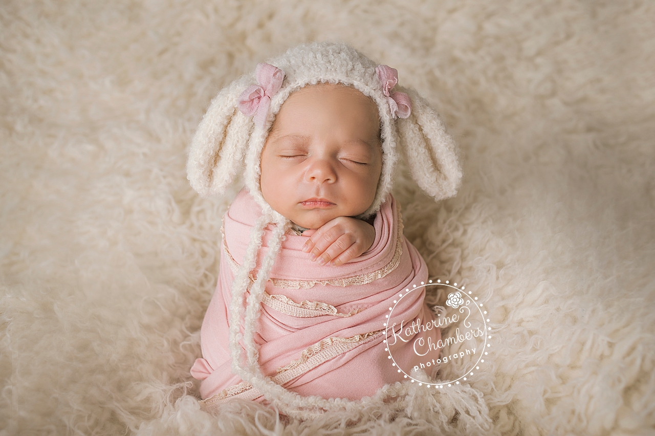 Newborn Photography Baby Lamb