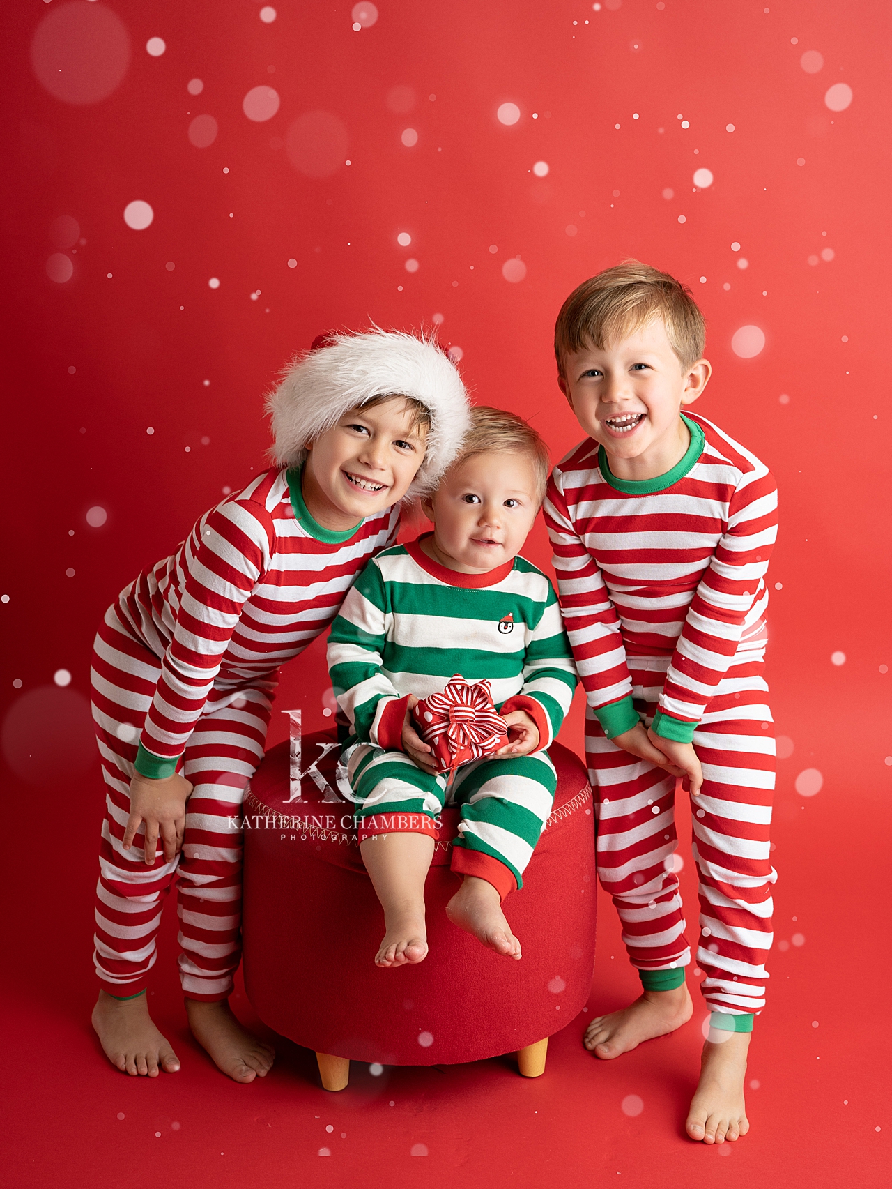 3 boys Christmas Photo