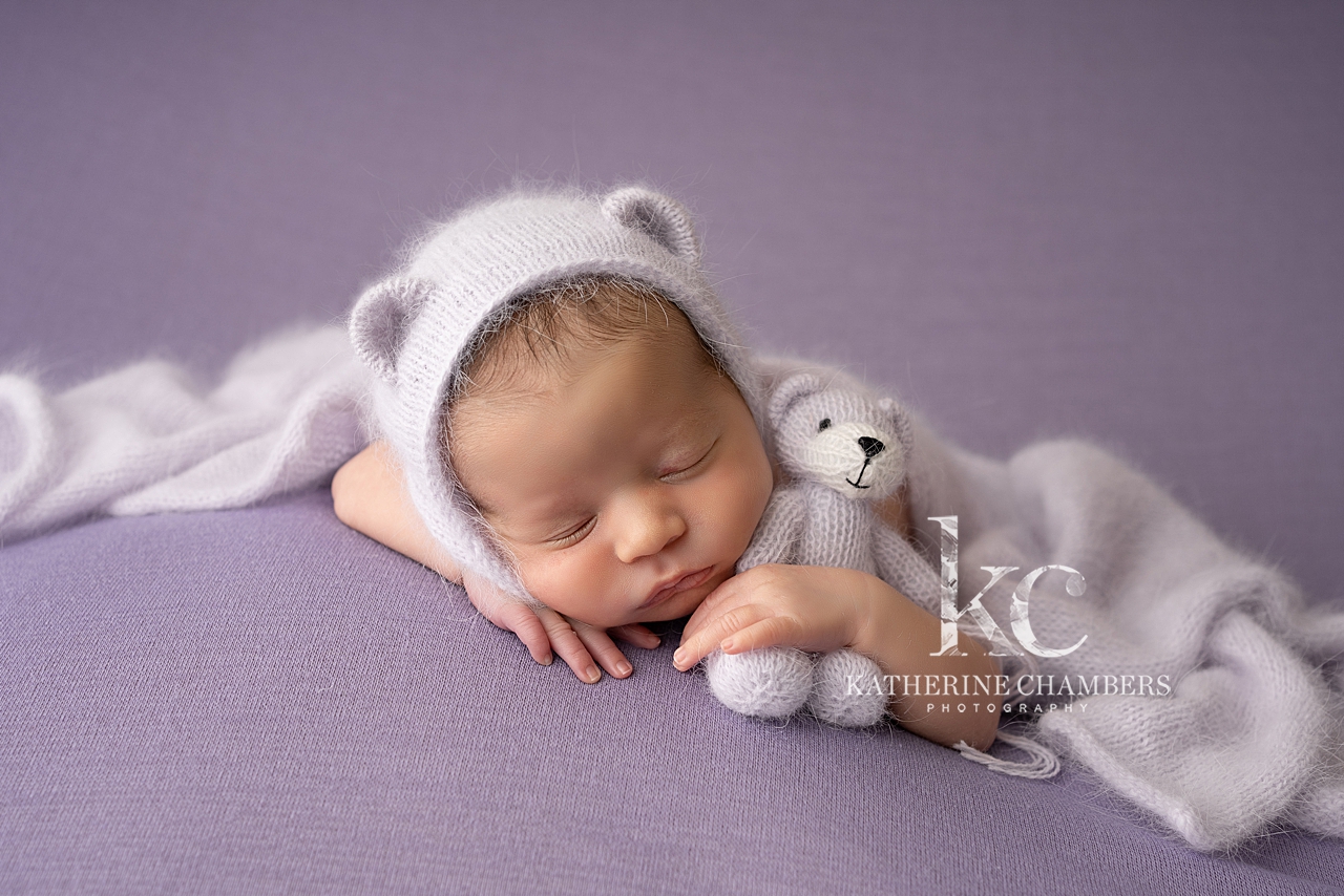 Purple Teddy Bear Newborn