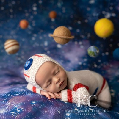 Astronaut Newborn Photo | Cleveland Newborn Photographer