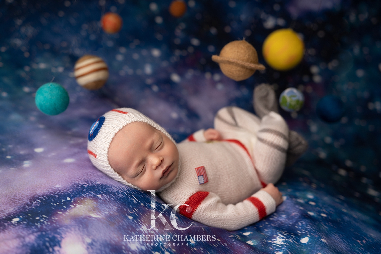 Astronaut Newborn Photo | Cleveland Newborn Photographer