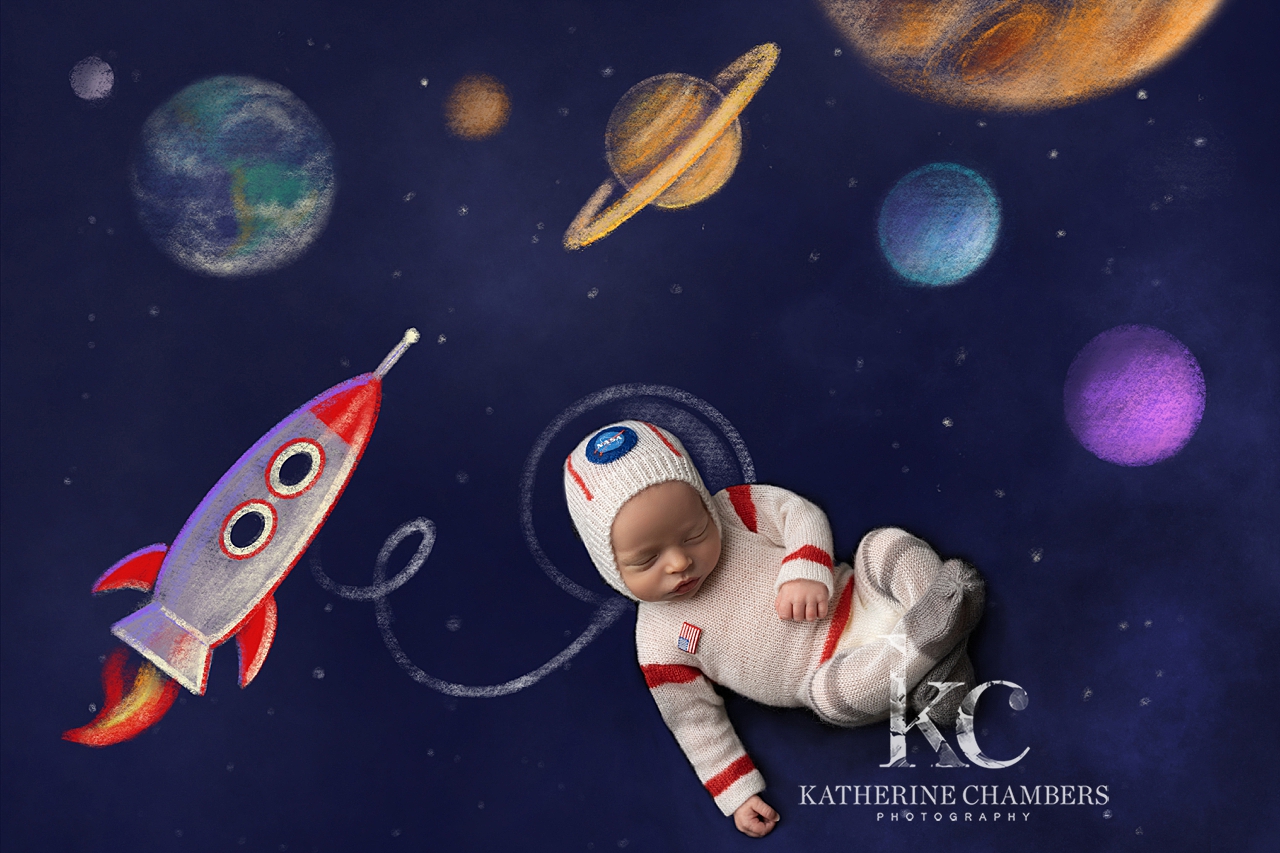 Space Themed Newborn Photos