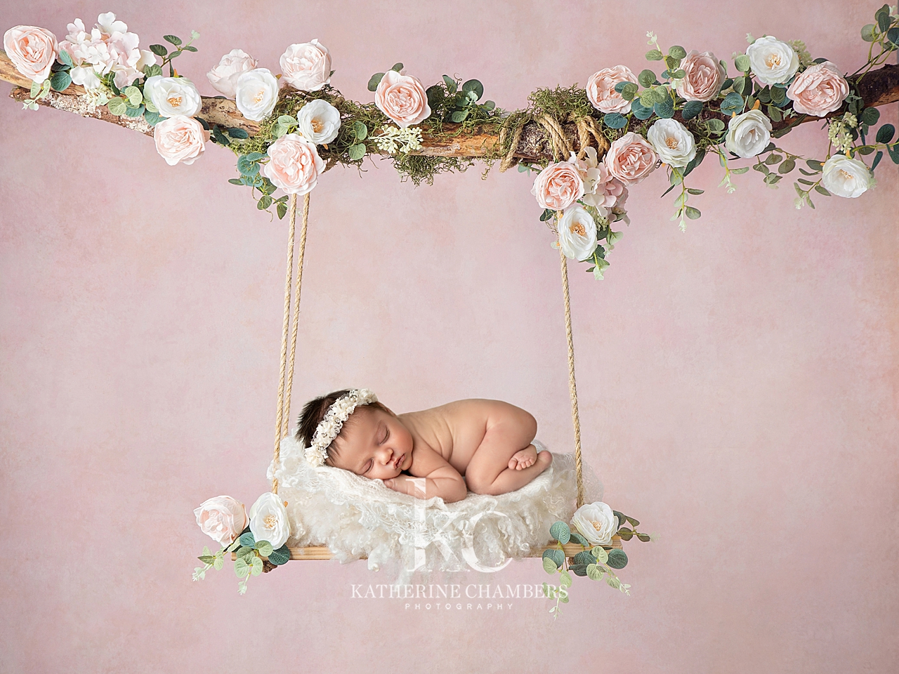 Floral Newborn Photo Shoot | Brecksville Newborn Photography